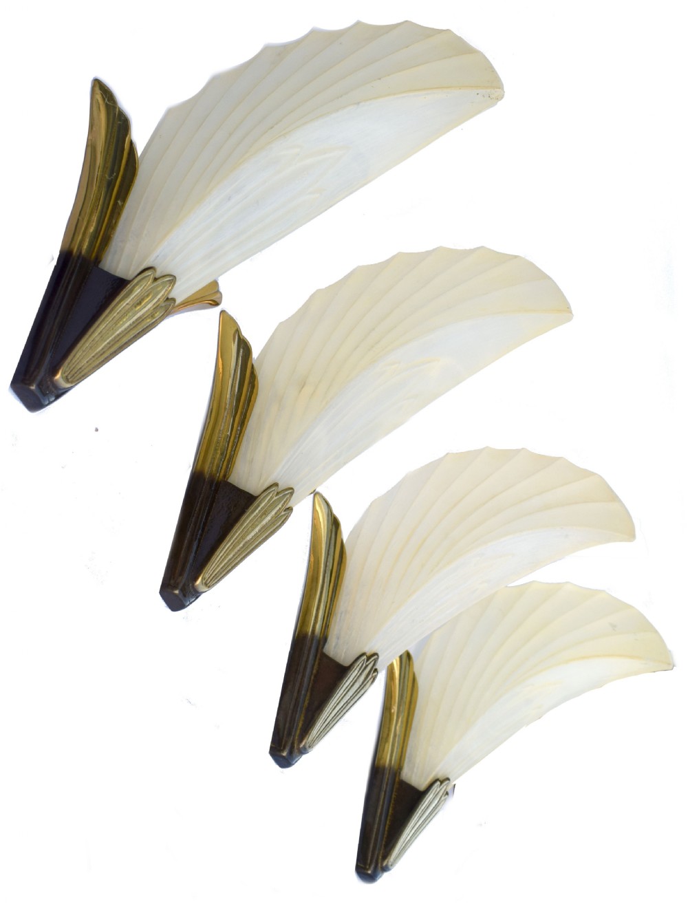 1930's Art Deco Wall Lights - Set Of Four View X