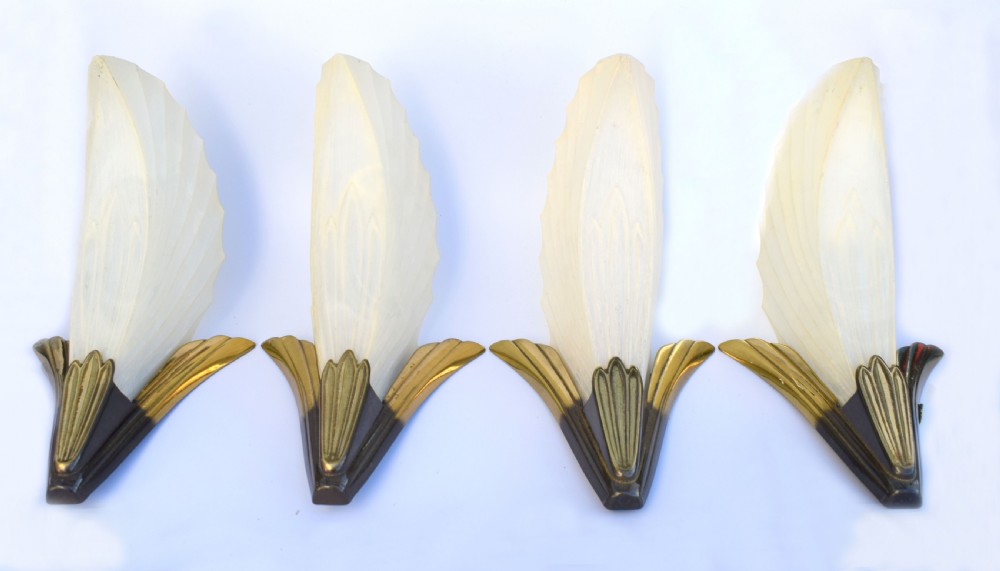 1930's Art Deco Wall Lights - Set Of Four View XI