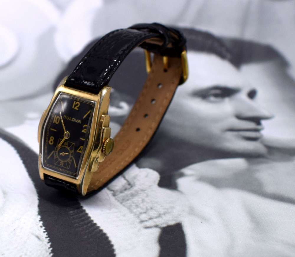 Art Deco Gents Skyscraper Wrist Watch by Bulova, circa 1937