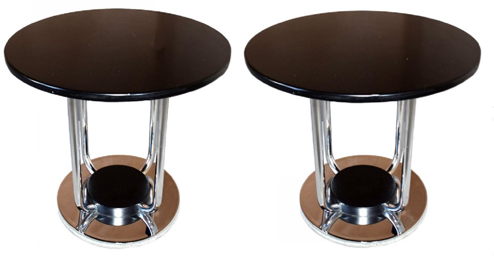 Matching Pair Of Art Deco Modernist Tables , c1935