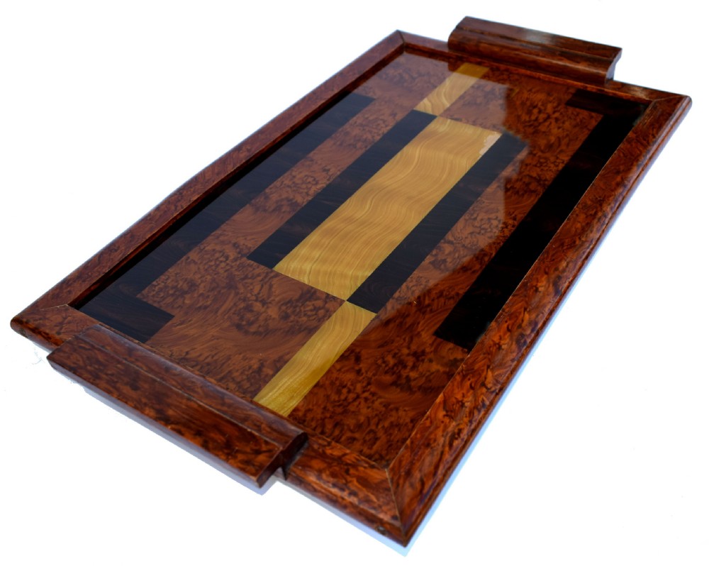 1930s Modernist Art Deco Reverse Painted Drinks Tray View II