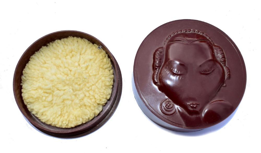 Art Deco Bakelite Powder Box Compact Josephine Baker, c1930 View III