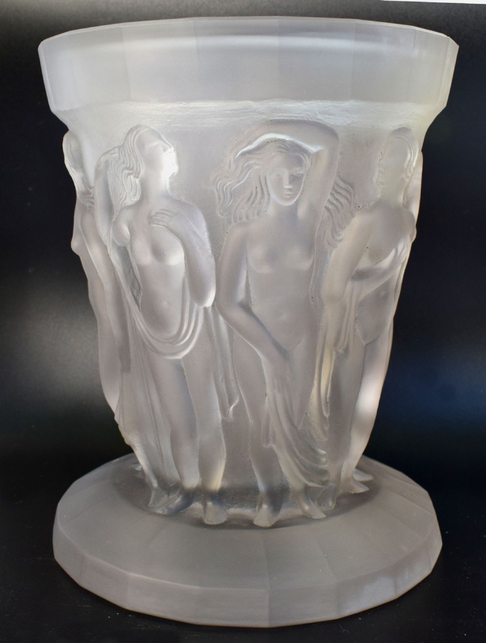 Art Deco 1930's Czech Vase, Dancing Nymphs