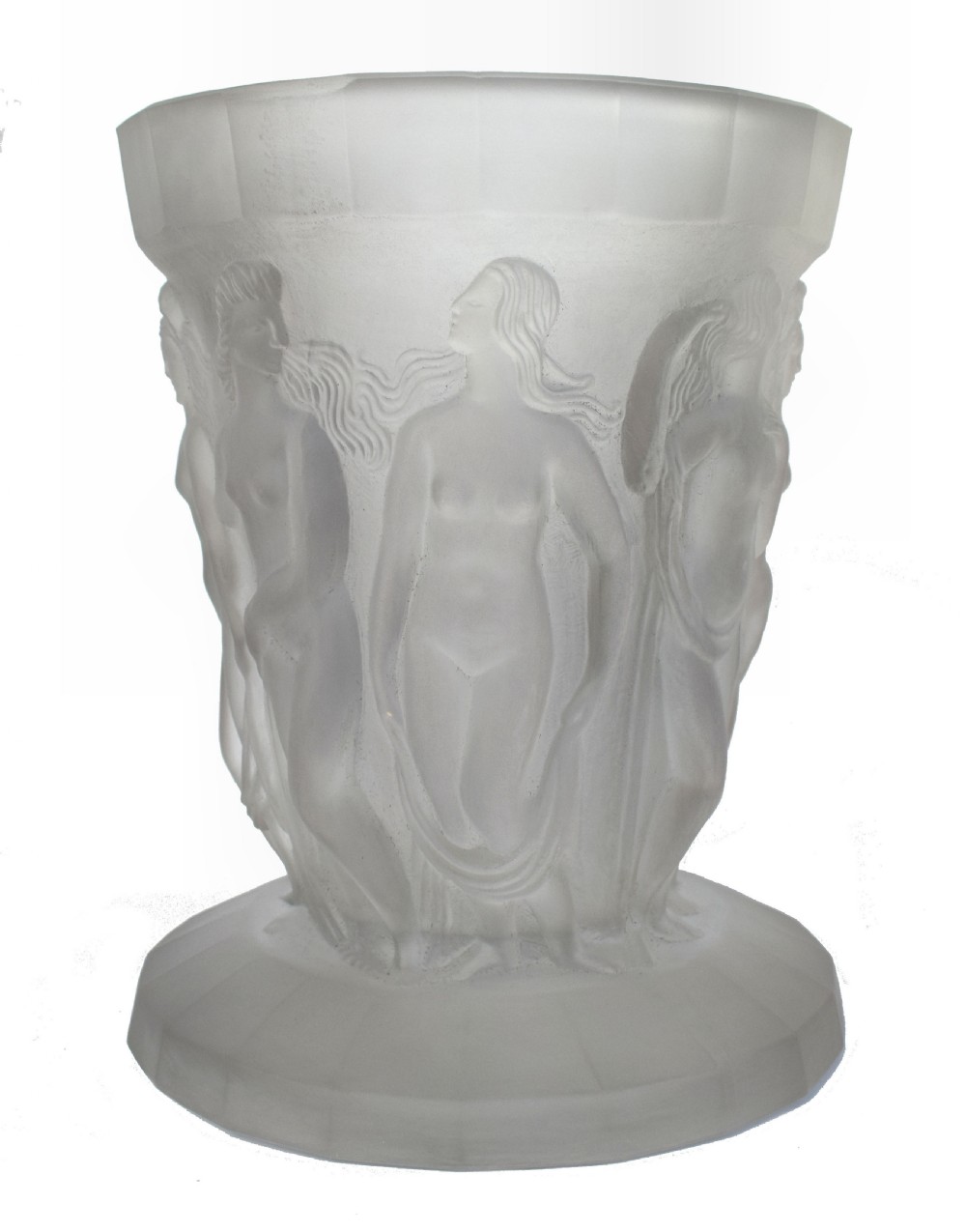 Art Deco 1930's Czech Vase, Dancing Nymphs View VIII