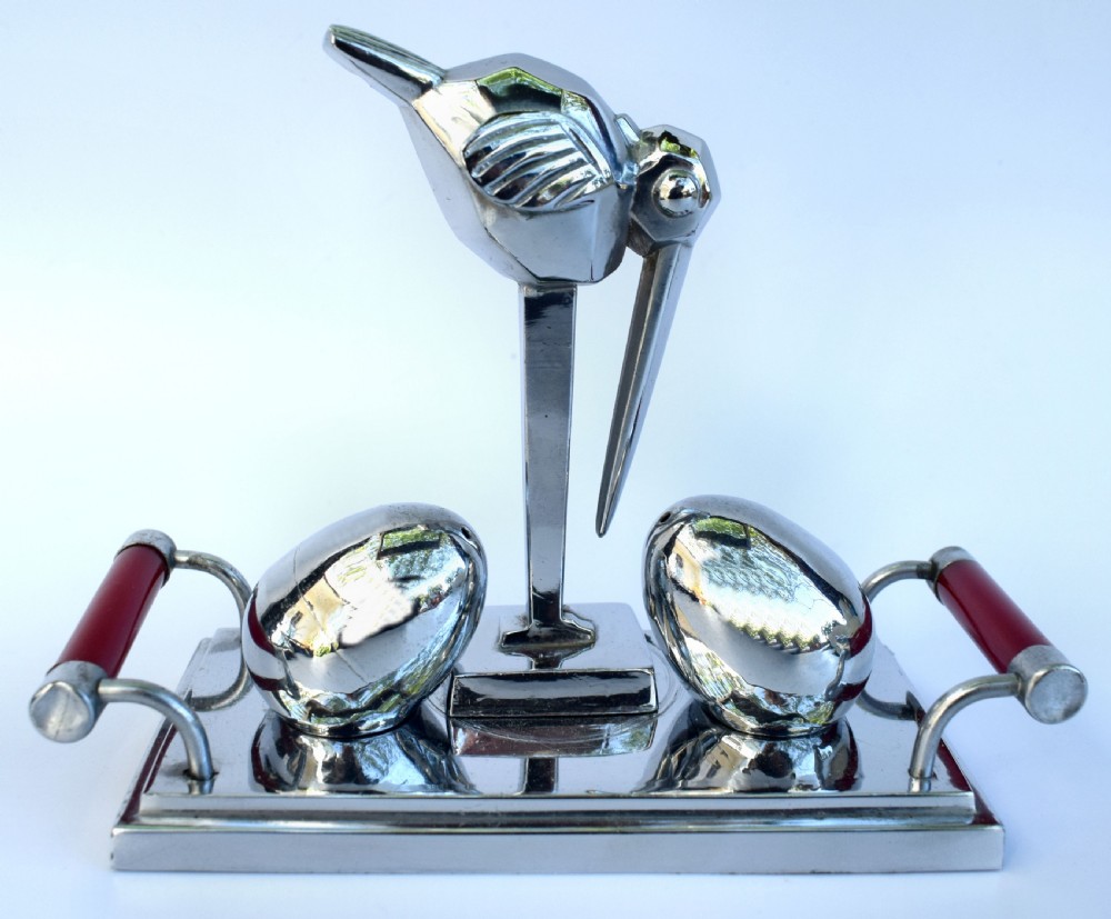 Art Deco Chrome Novelty Cruet Set View II