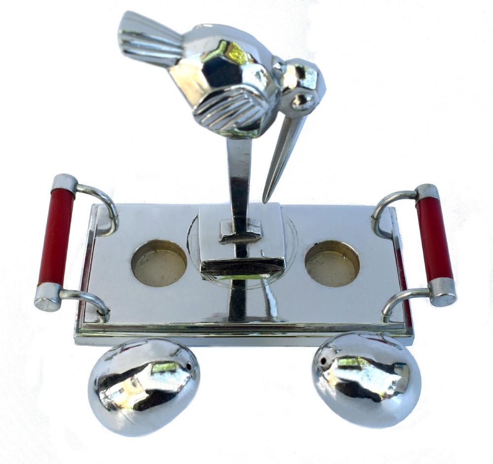 Art Deco Chrome Novelty Cruet Set View III