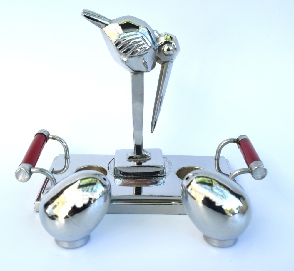 Art Deco Chrome Novelty Cruet Set View IV