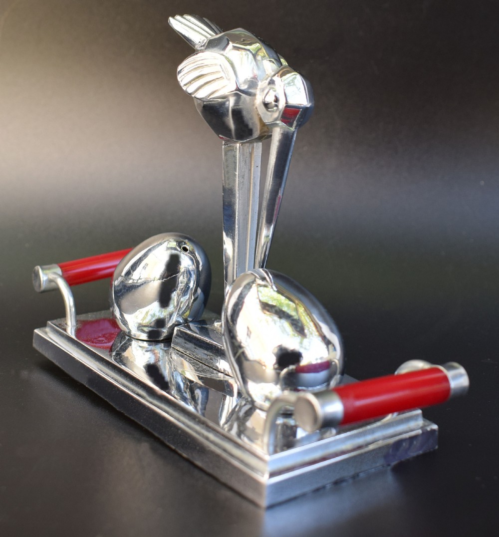 Art Deco Chrome Novelty Cruet Set View VI