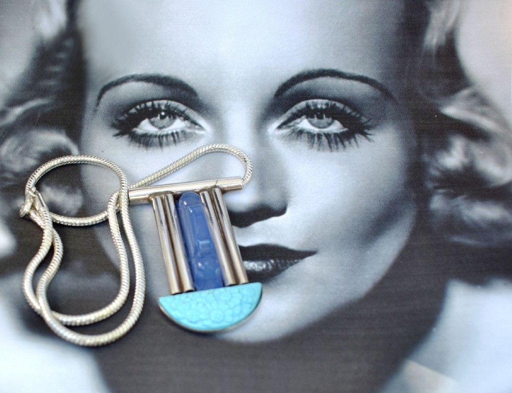 Fabulous Modernist French Statement Pendant Necklace View VI