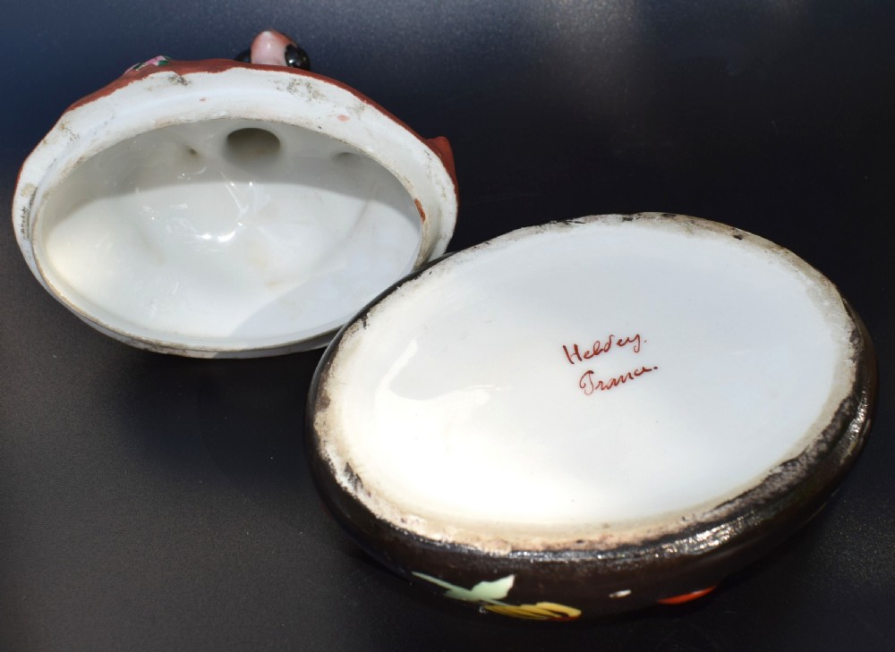 Art Deco French Ceramic Powder Box Bowl, c1930 View V