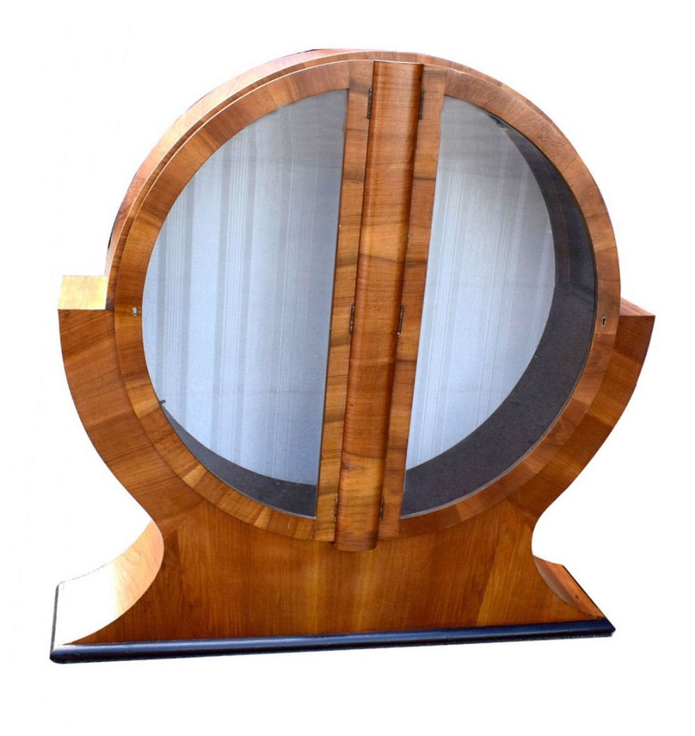Art Deco Walnut Display Cabinet, 1930's  