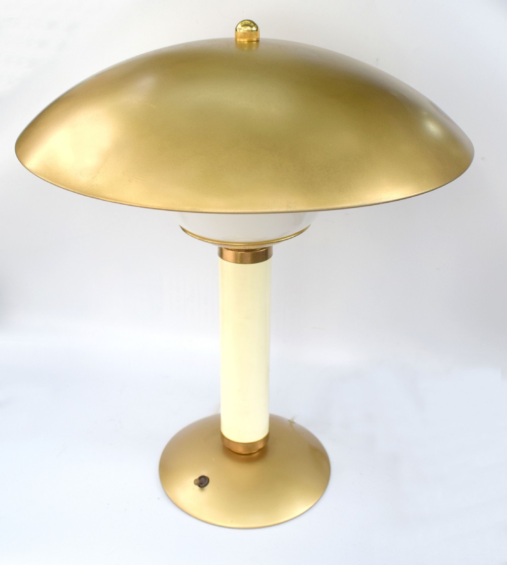 Large Art Deco Bakelite Table Lamp by Eileen Gray for Jumo, France View IV