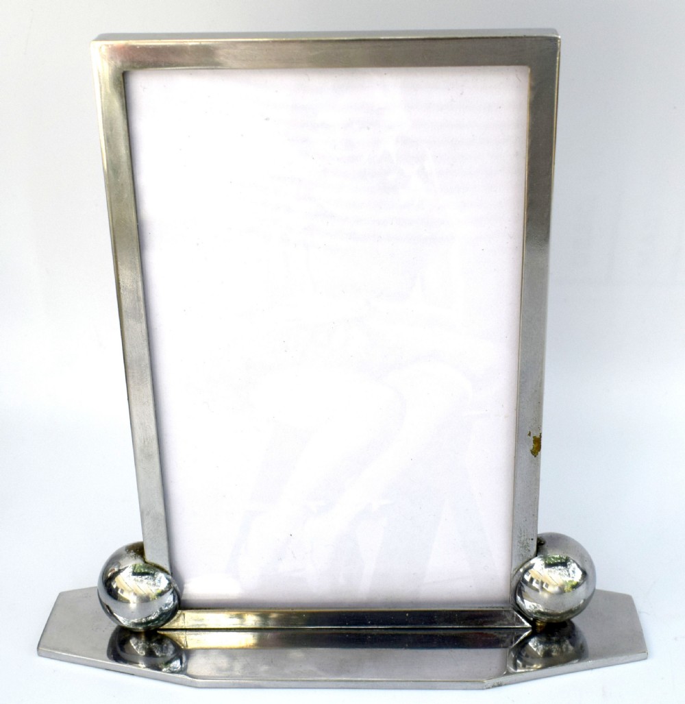 Art Deco Modernist Chrome Picture Frame, c1930's View IV