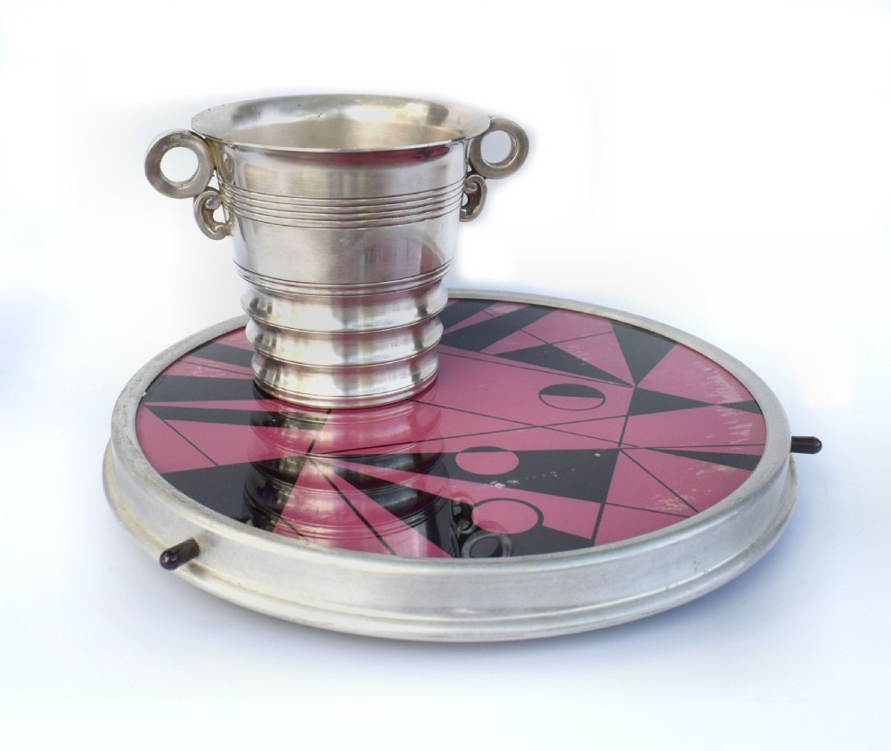 1930's Art Deco Modernist Ice Bucket View VI
