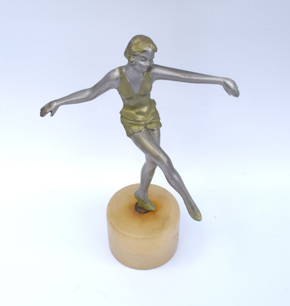 Art Deco Figurative Spelter Dancer, c1930 View III