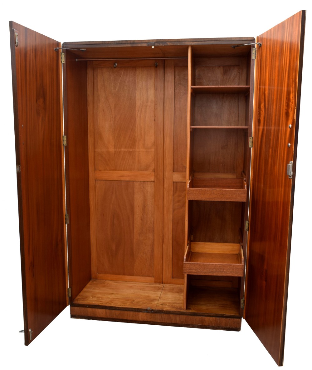 Art Deco Figured Walnut Wardrobe, C1930 View II