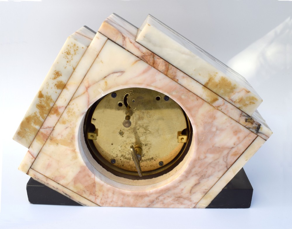 Art Deco Marble Eight Day Mantle clock By Dep View V