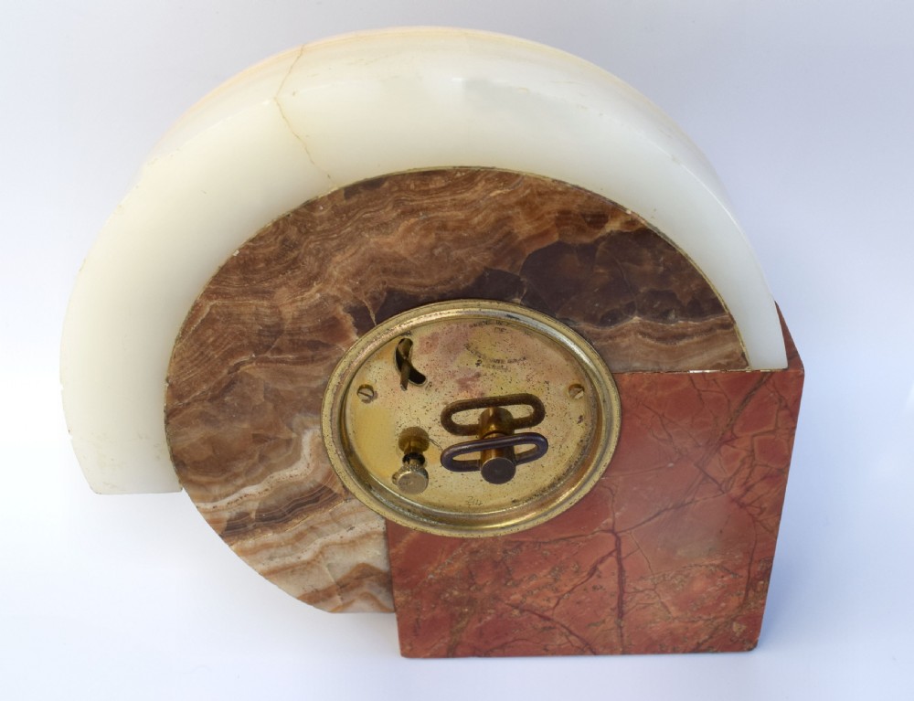1930's Art Deco French Marble Clock By Dep View V
