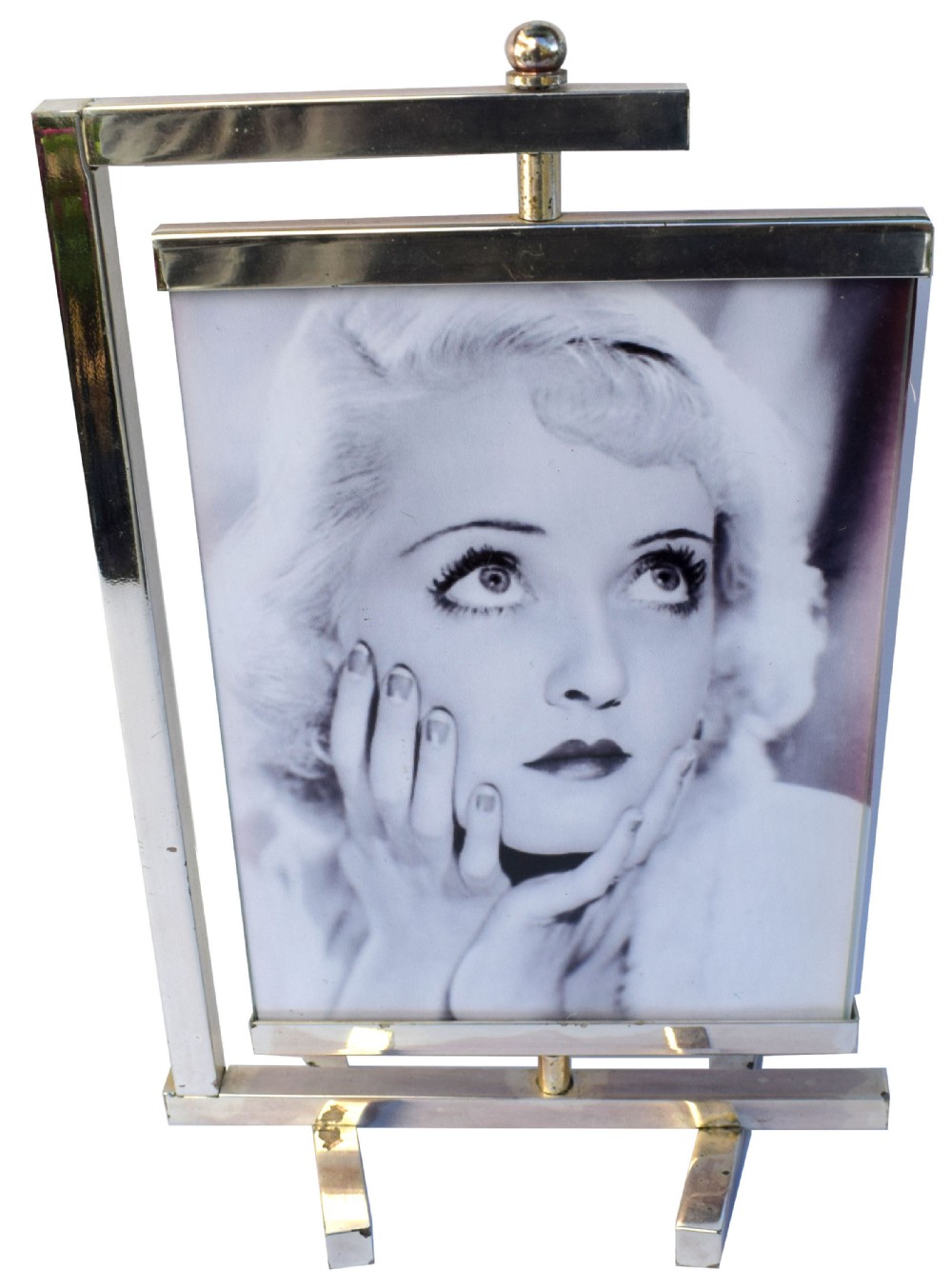 Art Deco 1930's Silver plated Swivel Two Sided Picture Frame