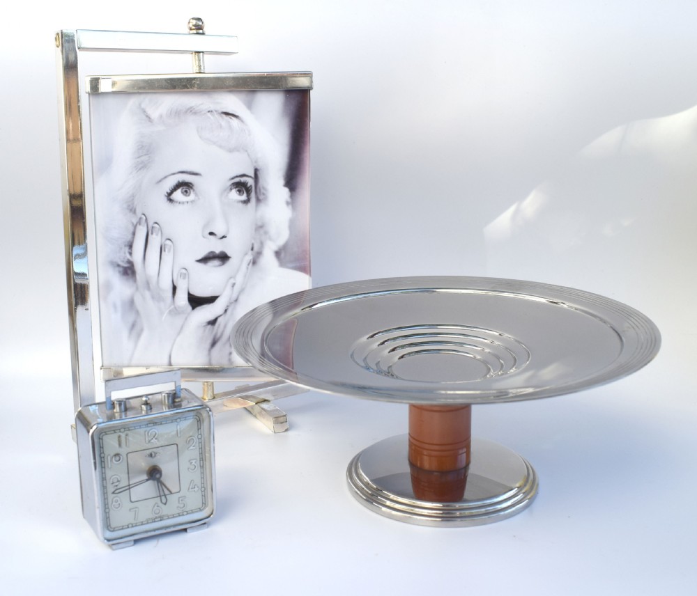 Art Deco 1930's Silver plated Swivel Two Sided Picture Frame View VI