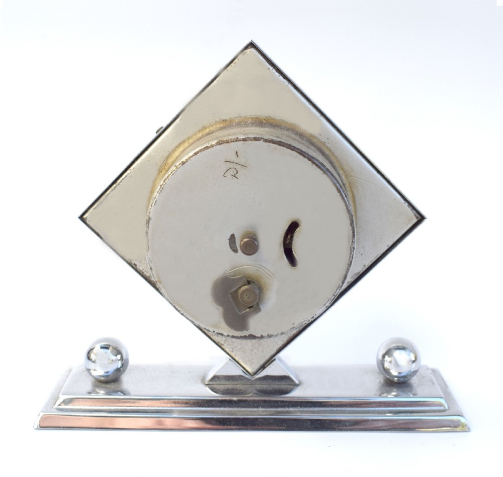 Art Deco Chrome Desk Clock, c1930 View IV