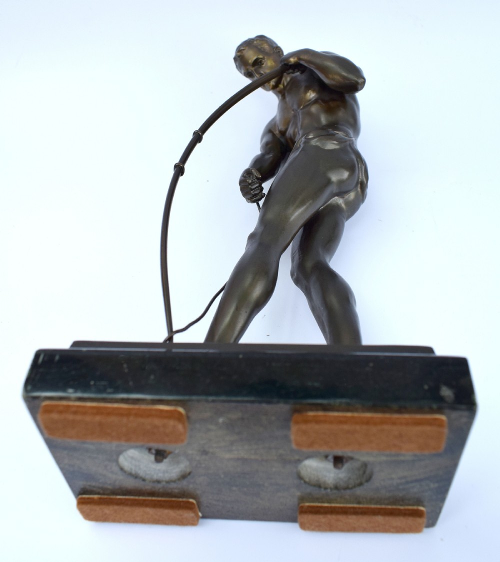 Art Deco Male Bronze Figure, France, c1930 View VII