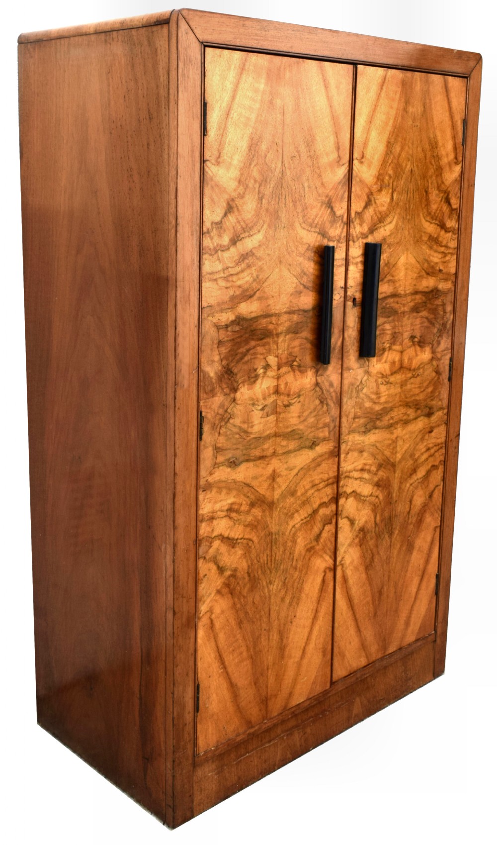 Art Deco Half Sized Wardrobe In Figured Walnut, Circa 1930 View III