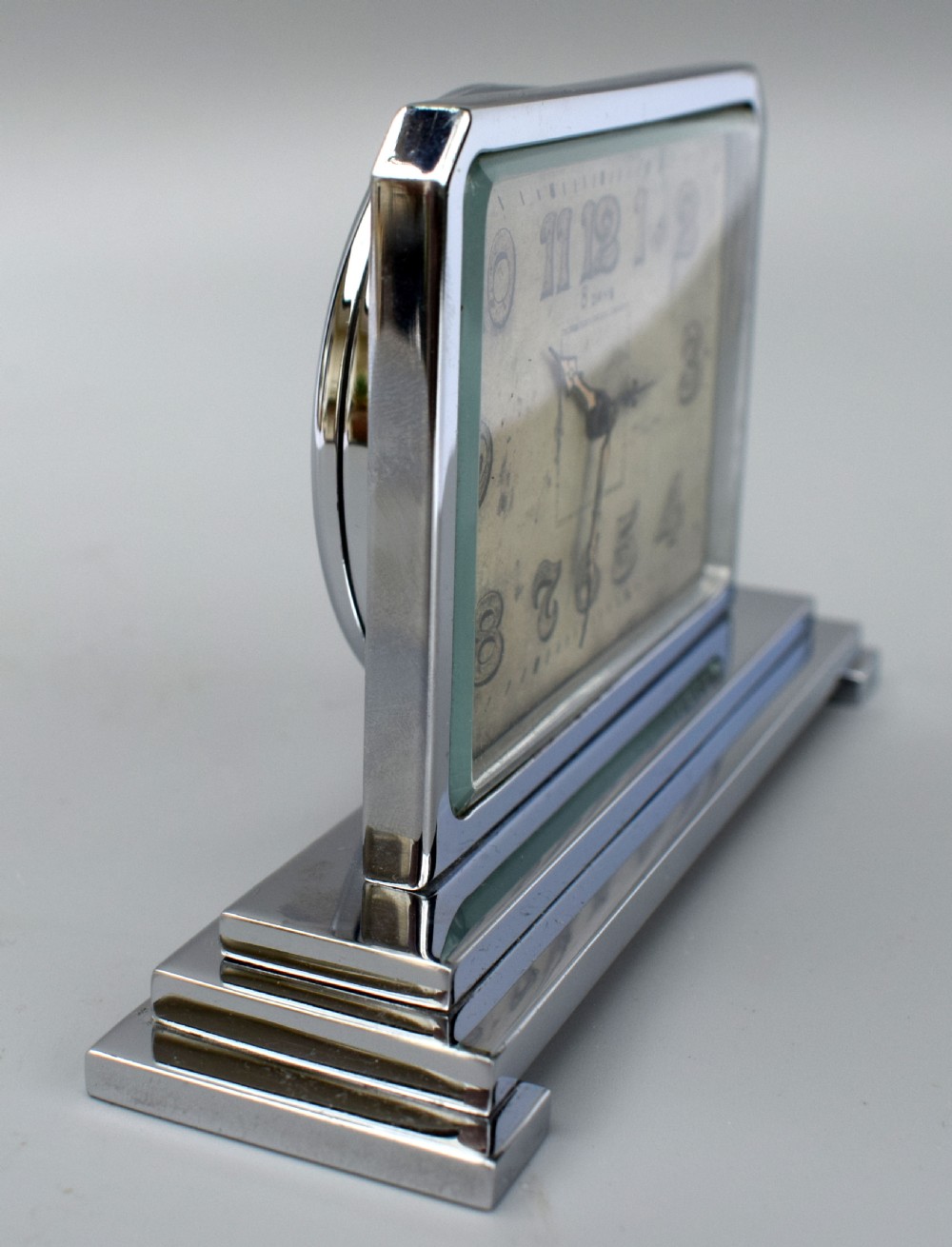 Art Deco 8 Day Chrome Cased Clock , c1930 View VIII