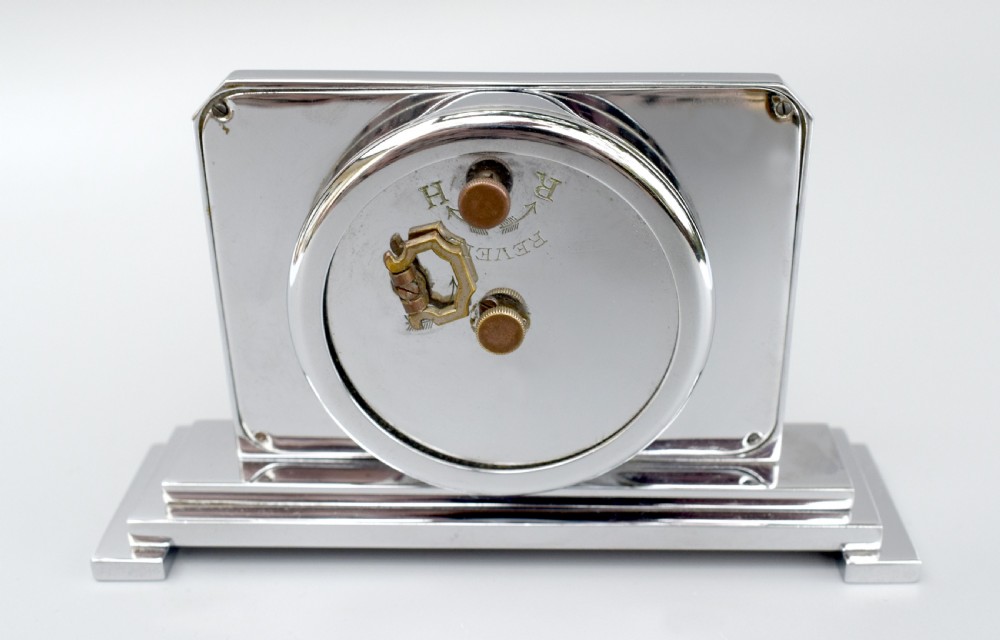 Art Deco 8 Day Chrome Cased Clock , c1930 View IX