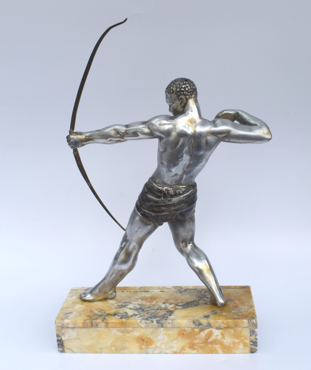 Art Deco Male Spelter Archer, c1930 View VII