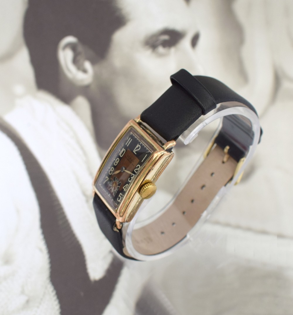 Art Deco Gents Gold Plated Wristwatch By Dorex, Swiss c1930 View III
