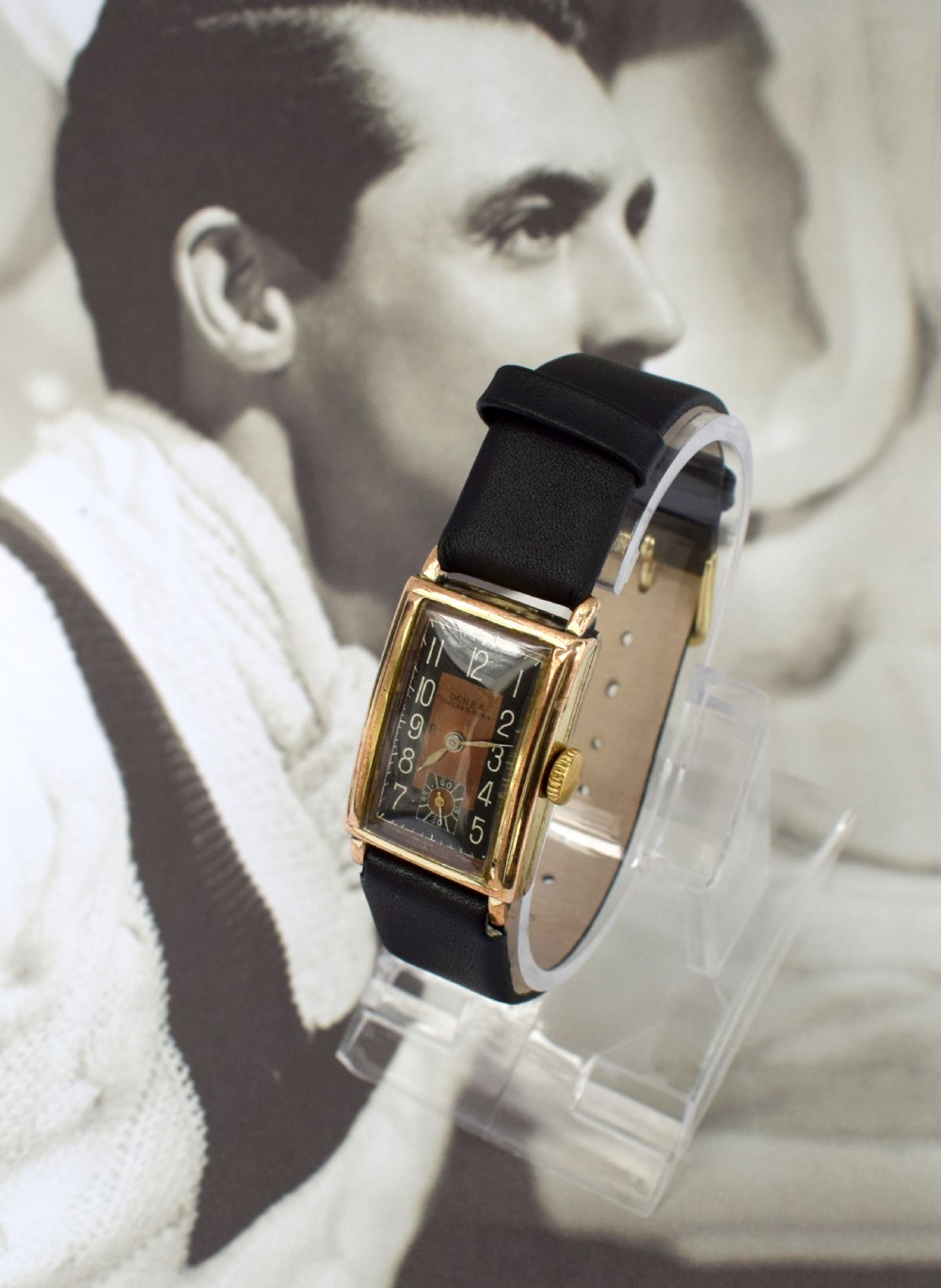 Art Deco Gents Gold Plated Wristwatch By Dorex, Swiss c1930 View V