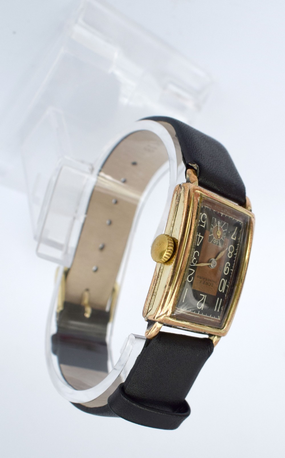 Art Deco Gents Gold Plated Wristwatch By Dorex, Swiss c1930 View VI