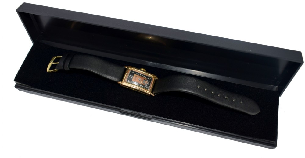 Art Deco Gents Gold Plated Wristwatch By Dorex, Swiss c1930 View X