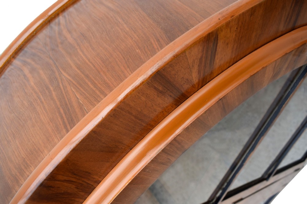 Art Deco 1930's Walnut Circular Display Cabinet View IV