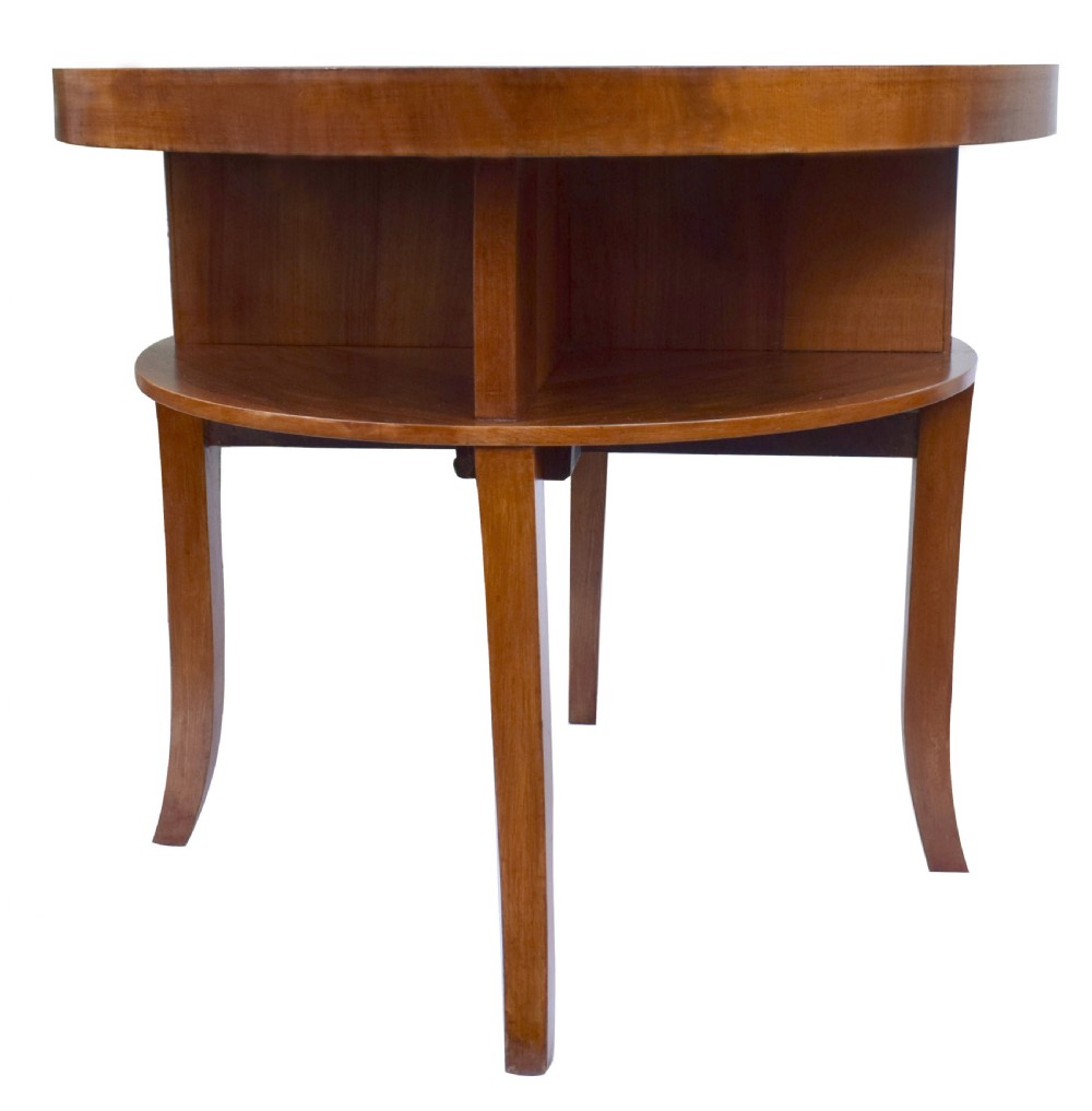 Art Deco Walnut Book Table, English, c1930 View IX