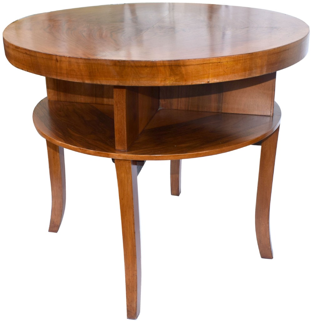 Art Deco Walnut Book Table, English, c1930 View X