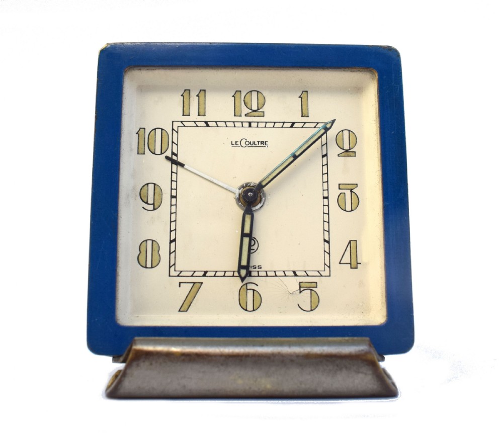 Rare Art Deco Miniature Clock by Jaeger-LeCoultre, Circa 1930
