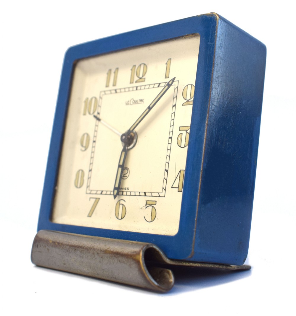 Rare Art Deco Miniature Clock by Jaeger-LeCoultre, Circa 1930 View II