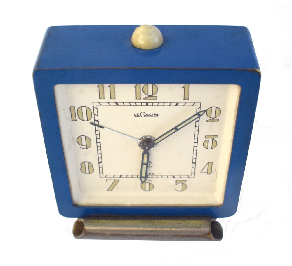 Rare Art Deco Miniature Clock by Jaeger-LeCoultre, Circa 1930 View III