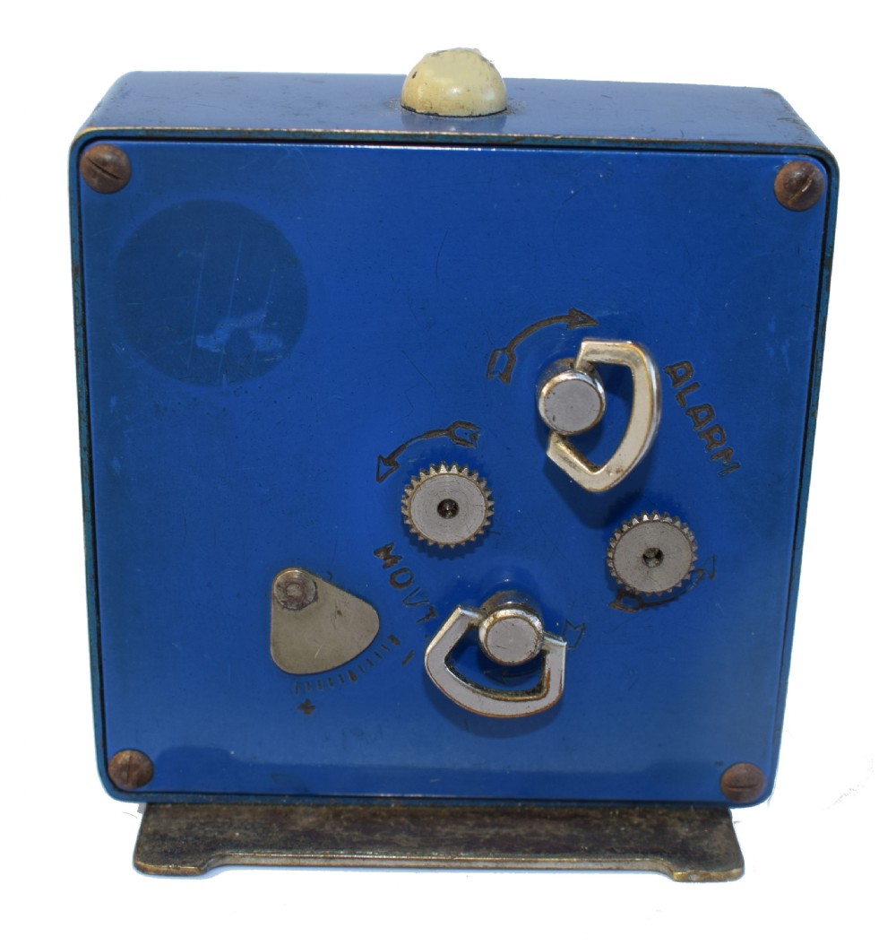 Rare Art Deco Miniature Clock by Jaeger-LeCoultre, Circa 1930 View IV