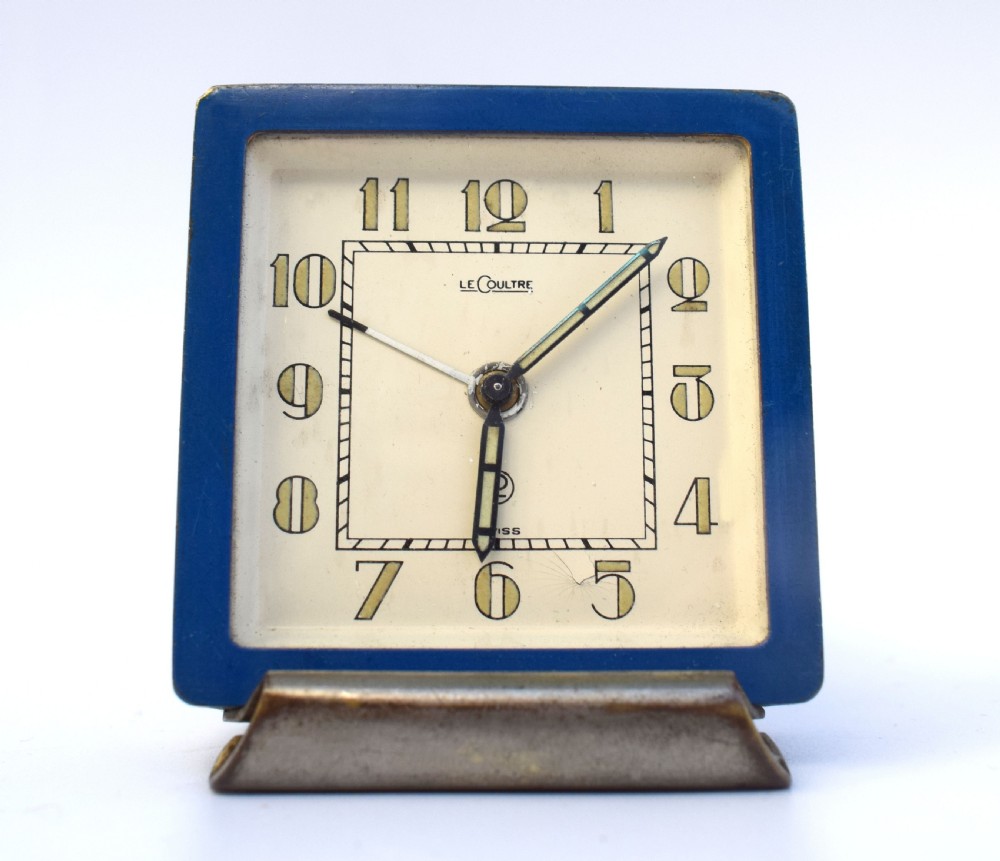 Rare Art Deco Miniature Clock by Jaeger-LeCoultre, Circa 1930 View VI