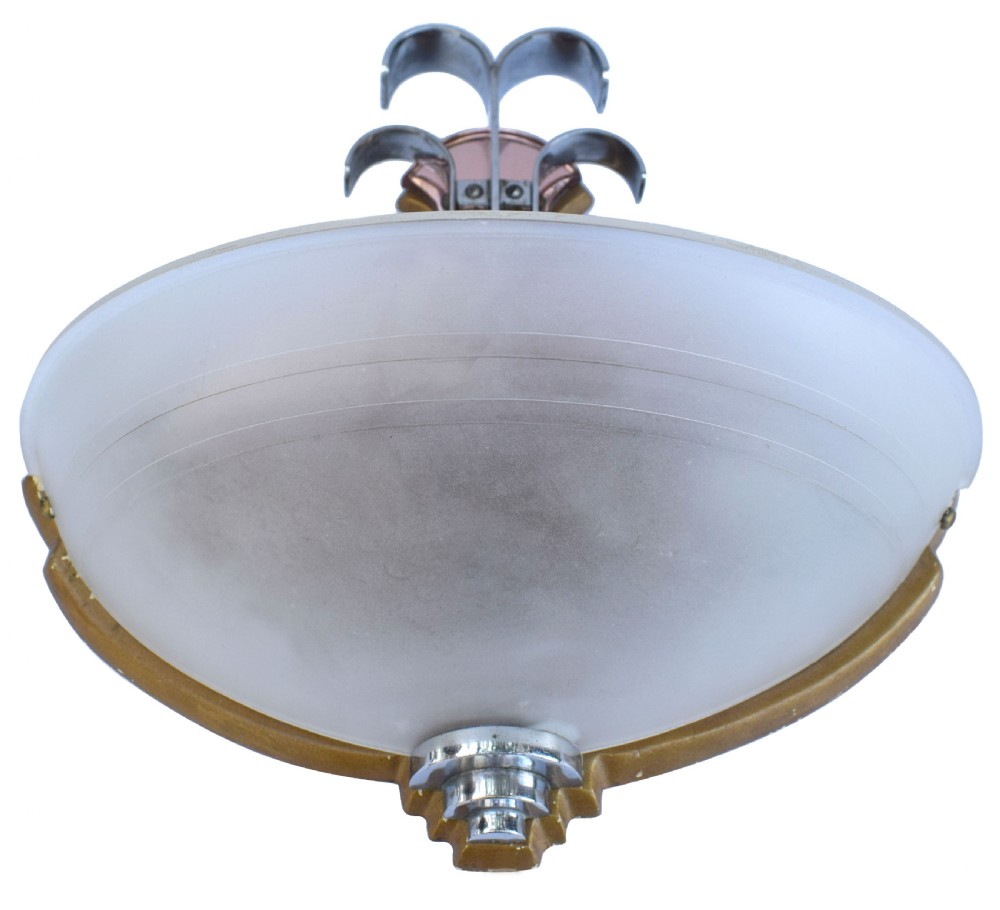 Art Deco Set Of 3 Large Wall Lights, c1930 View II