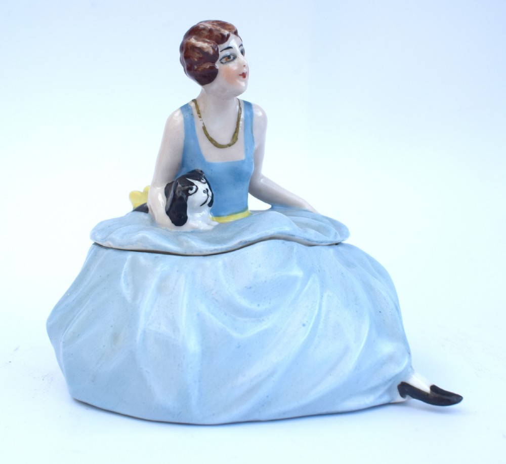 Rare Art Deco Ceramic Trinket Box By Fasold & Stauch, Circa 1930 View II