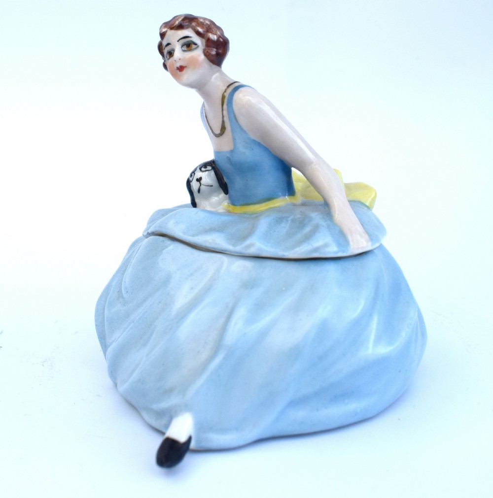 Rare Art Deco Ceramic Trinket Box By Fasold & Stauch, Circa 1930 View VI