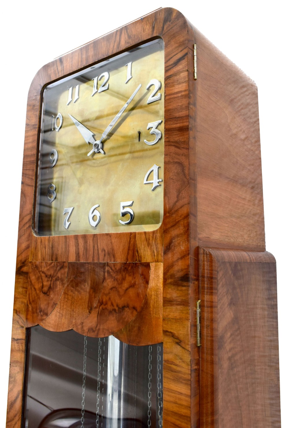 Art Deco Walnut Grandfather Clock, c1930 View II
