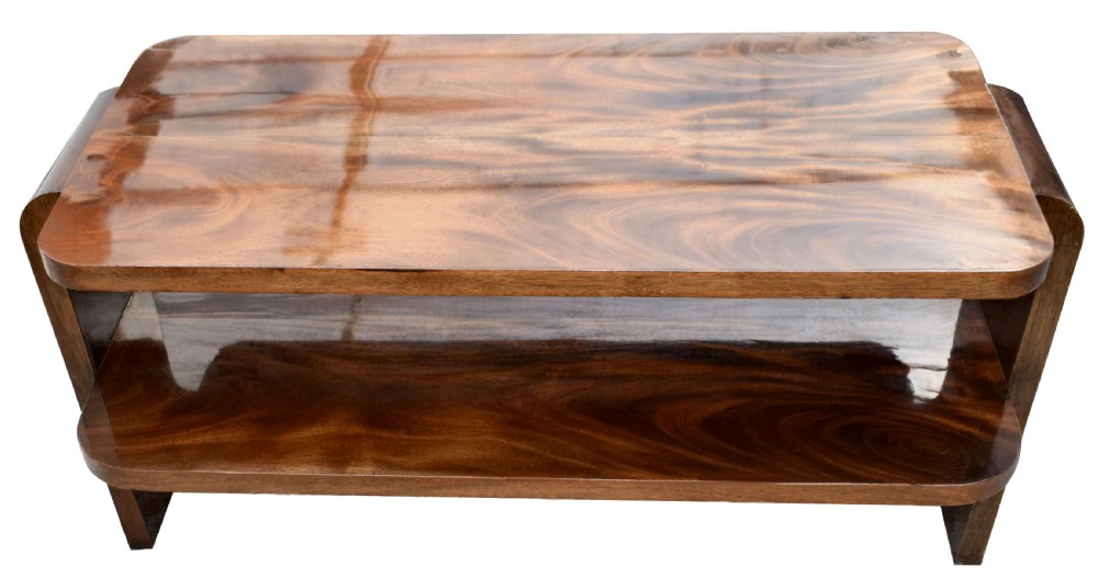 Art Deco Modernist Elongated Walnut Occasional Table, c1930 View II