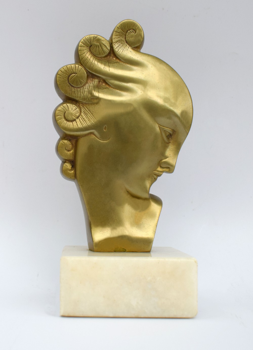 Art Deco  Gilded Bronze Bust, French, c1930