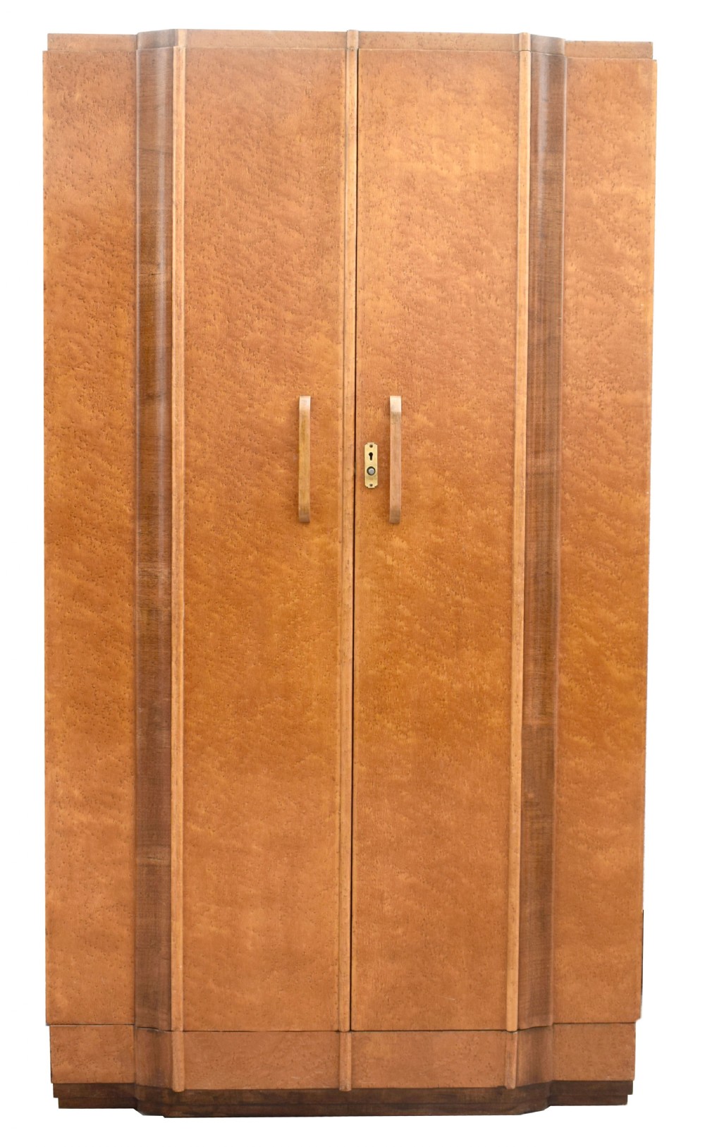 Art Deco Gents Blonde Two Door Maple Wardrobe, c1930 View II