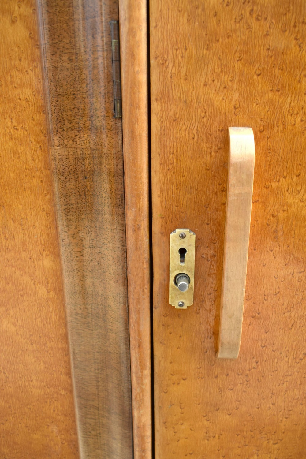 Art Deco Gents Blonde Two Door Maple Wardrobe, c1930 View IV
